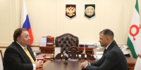 Глава Ингушетии обсудил с Героем России Султаном Хашагульговым поддержку участников СВО и поздравил его с новым назначением - Республика Ингушетия
