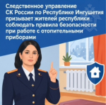 Следственное управление СК России по Республике Ингушетия призывает жителей республики соблюдать правила безопасности при работе с отопительными приборами