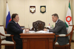 Махмуд-Али Калиматов обсудил со Львом Кузнецовым первые итоги работы Единого гарантирующего поставщика в Ингушетии